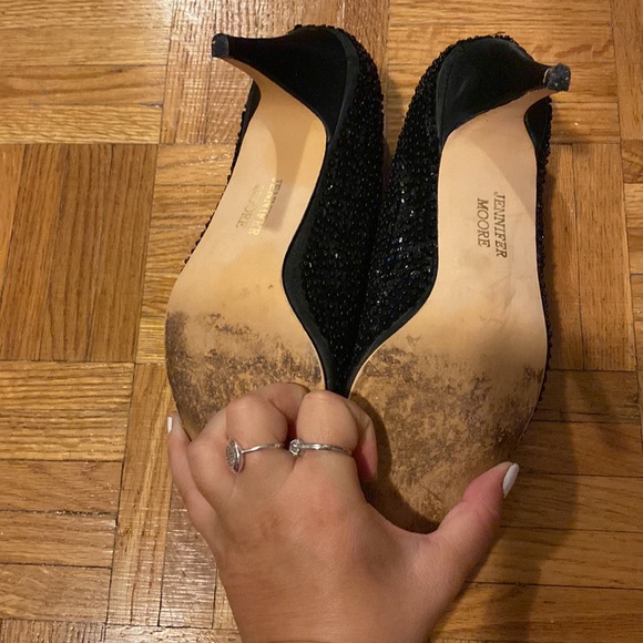 Black Sparkly Pumps - Picture 6 of 8